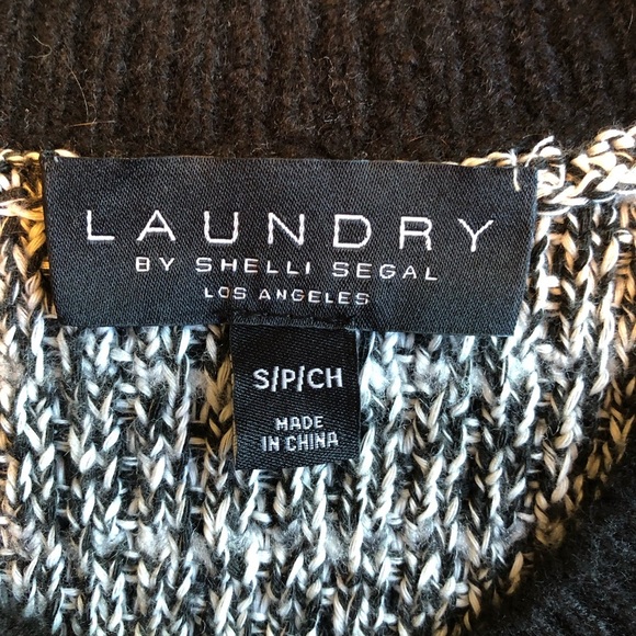 Laundry by Shelli Segal Los Angeles Chic Black and White Tweed Cardigan Size S/P - Picture 6 of 8